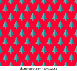 Christmas tree Seamless pattern for new year greeting card/wallpaper background. Vector Illustration. fir tree symbol.