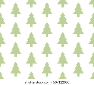 Christmas tree Seamless pattern for new year greeting card/wallpaper background. Vector Illustration. fir tree symbol.