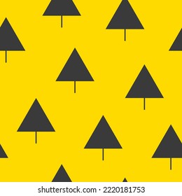 Christmas tree seamless pattern with triangles. Forest background, geometric trees print for wrapping paper, textiles, fabric, wallpaper