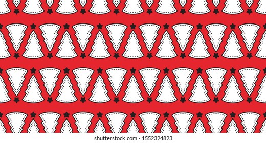 christmas tree seamless pattern vector Santa Claus star wood forest scarf isolated cartoon tile wallpaper repeat background illustration doodle design