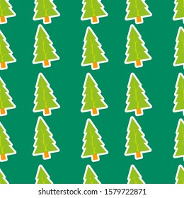 christmas tree seamless pattern vector illustration background