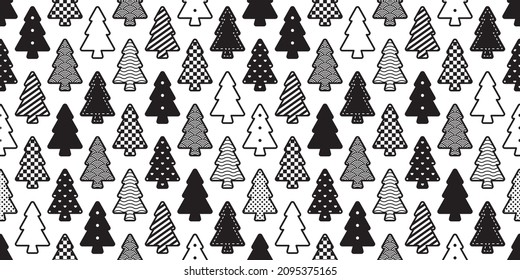 doodle de dibujos animados sin soldadura de árbol de navidad