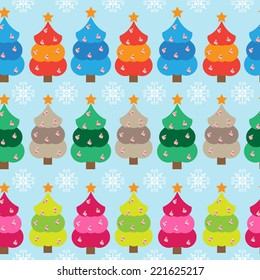 Christmas tree seamless pattern. vector