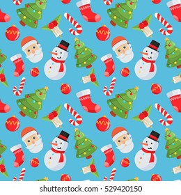 Christmas tree seamless pattern vector.Design for fashion print, wrapping, backgrounds.