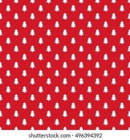 Christmas tree seamless pattern winter background 