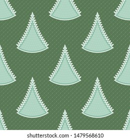 Christmas tree. Seamless christmas vector illustration background