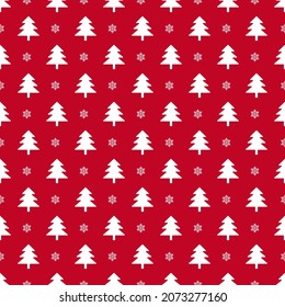Christmas tree seamless vector patterns.Winter holidays print.	