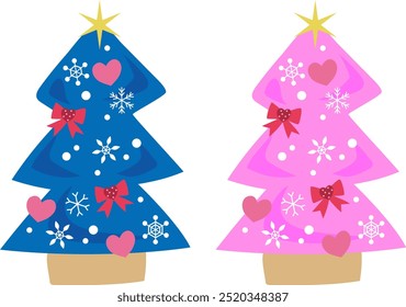 Christmas Tree Set 2.
A set of fir trees in different colors.