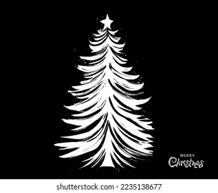 Christmas tree set, Hand drawn illustrations.
