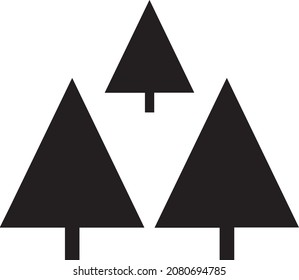 Árbol de Navidad, conjunto de árboles de Navidad, moderno icono plano aislado en fondo blanco