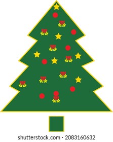 Weihnachtsbaum, Set von Weihnachtsbäumen, moderne, farbenfrohe Flachsymbol einzeln auf weißem Hintergrund