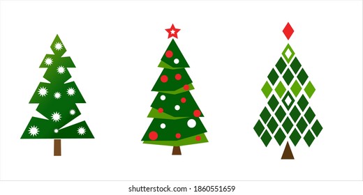 vector de conjunto de árbol de Navidad