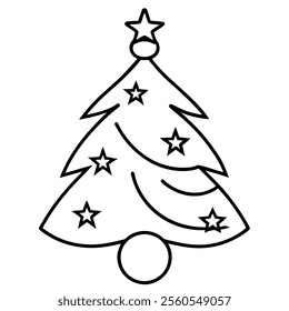 christmas tree set white backgrount.