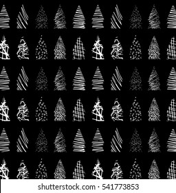 Christmas Tree set white and black