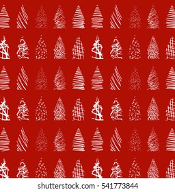 Christmas Tree set white and red