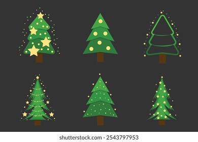 Árvore de Natal. Abetos e pinheiros. Árvores de ano novo