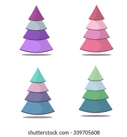 Christmas tree set,vector set