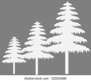  christmas tree  Shadow white