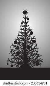 Christmas tree shadows with gleam
