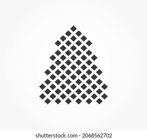 Abstraktes Weihnachtsbaumsymbol. Vektorgrafik.