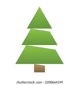 Christmas tree shape design and symbol art