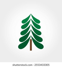 Christmas tree shape icon. Christmas tree symbol design element. Vector illustration.