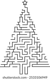 Christmas tree in the shape of a maze