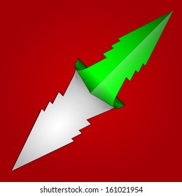Christmas tree shaped arrow