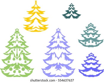 Christmas tree silhouette