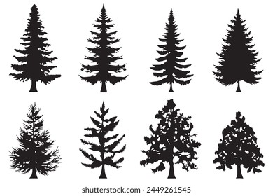 Christmas Tree Silhouette bundle vector