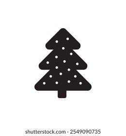 Christmas tree silhouette , Christmas tree icon 