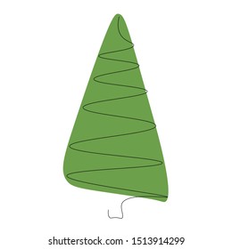 Christmas tree silhouette icon vector illustration