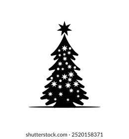 Christmas Tree Silhouette logo design