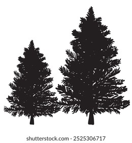 Christmas tree silhouette pine tree christmas black plant nature monochrome