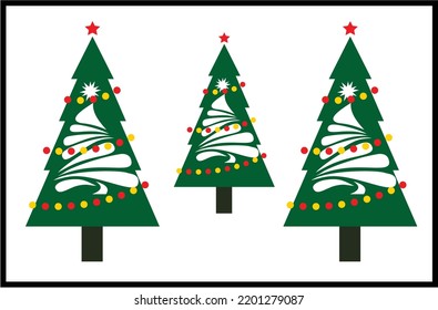 Weihnachtsbaum Silhouette Thema Vektorgrafik