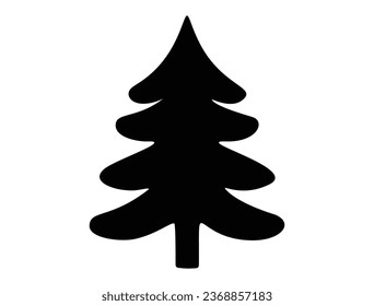 arte vectorial de silueta de árbol de Navidad