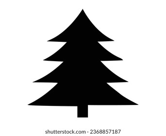 Christmas tree silhouette vector art