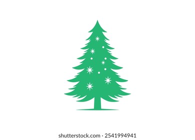 Arte vectorial de la silueta del árbol de navidad