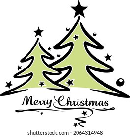 Weihnachtsbaum Silhouette Vektorgrafik