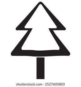 The christmas tree silhouette in vector file