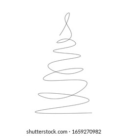 Christmas tree silhouette vector illustration	