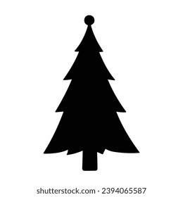 Silueta de árbol de Navidad. Ilustración vectorial de árbol de Navidad.