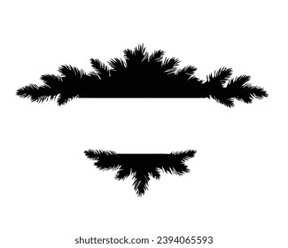 Silueta de árbol de Navidad. Ilustración vectorial de árbol de Navidad.