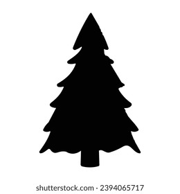 Silueta de árbol de Navidad. Ilustración vectorial de árbol de Navidad.