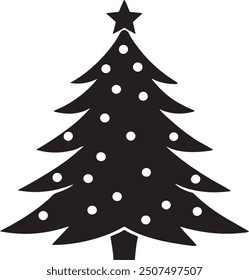 christmas tree silhouette vector illustration designs