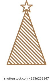 Silueta del árbol de navidad, Ilustración vectorial del árbol de navidad, ornamento para la Plantilla del corte del laser 