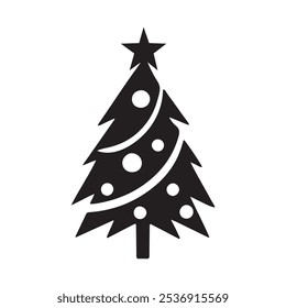 Christmas Tree Silhouette Vector Illustration