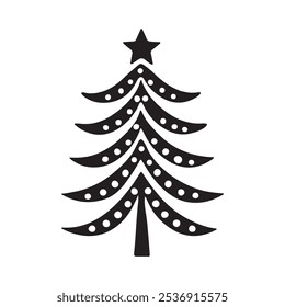 Christmas Tree Silhouette Vector Illustration