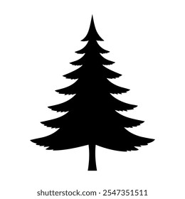 Christmas tree silhouette vector illustration design on white background