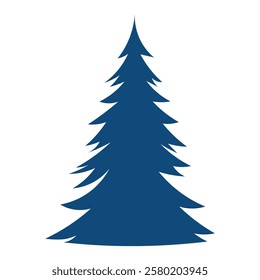 Christmas tree silhouette. Vector illustration